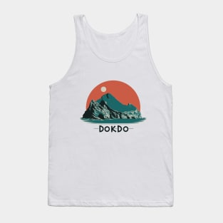 Dokdo Island Sunset Silhouette Tee – Korean Natural Landmark Tank Top